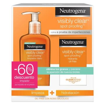 Neutrogena Visibly Clear Rutina Facial Limpiador 200ml + Hidratante 50ml