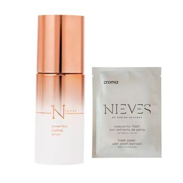 Nieves By Nieves Álvarez Pack Serum Reafirmante Power Firm Peptide, 30 Ml +Mascarilla Flash Iluminadora Nieves X Croma, 1 Ud