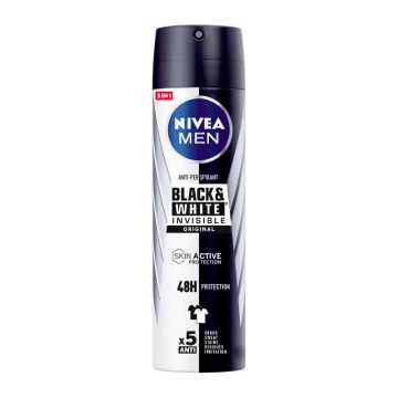Nivea Men Black & White Invisible Original Spray Desodorante, 200 ml