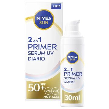 Nivea Sun 2En1 Primer Serum Uv Diario Protección Facial Spf50+ 30Ml