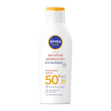 NIVEA Sun SPF50+ Loción Sensitive Antialergias Solares Adultos Piel Sensible,200 ml