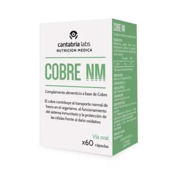 Cobre NM 60 Cápsulas Cantabria Labs Nutrición Médica