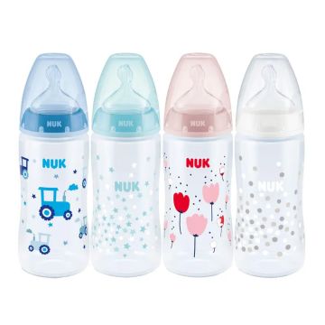 NUK Biberón First Choice 6-18 Tetina Flow Control 300 ml, 1 unidad