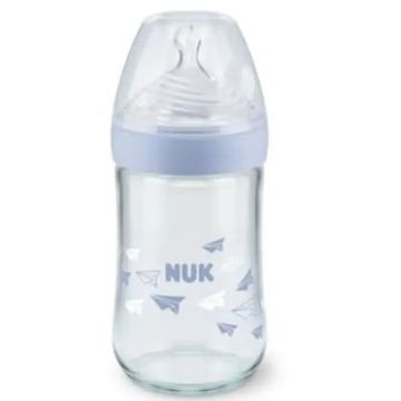 Nuk Biberon Fc+ Tc Cristal 0-6 M Silicona Niño 240Ml.