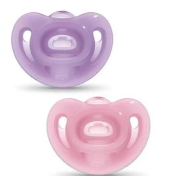 Nuk Chupete Sensitive 0-6 Silicona Niña 2Ud.