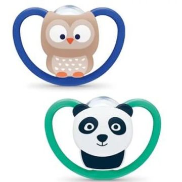Nuk Chupete Space 0-6 Silicona 2Ud.