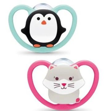 Nuk Chupete Space 6-18 Silicona 2Ud.