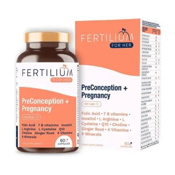 Nutralie Fertilium Con Folato + Inositol + Q10 Preconcepción + Embarazo , 60cápsulas
