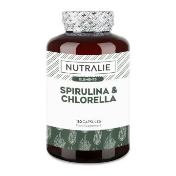 Nutralie Espirulina & Chlorella Energía Y Fuerza 1800Mg , 180 cápsulas