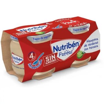 Nutriben Nutribén Potito De Introducción - Menestra De Verduras Con Ternera, 2 x120 gr