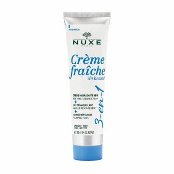 Nuxe Crème Fraîche de Beauté 3 En 1: Hidratante, Desmaquillante, Mascarilla, 100ml