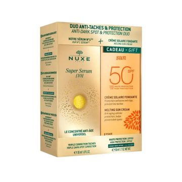 Nuxe Dúo Antimanchas Y Protección: Super Sérum [10] + Crema Solar Fundente AltaProtección Spf50 De Regalo