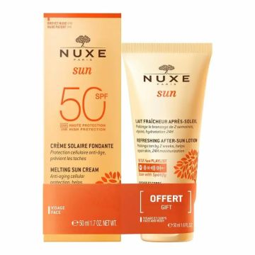 Nuxe Sun Crema Fundente para Rostro SPF 50 + Leche Refrescante After Sun 50ml DEREGALO