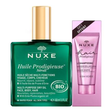 Nuxe Huile Prodigieuse Néroli 100Ml + Regalo Champú Brillo Sublime HairProdigieux, 30 ml