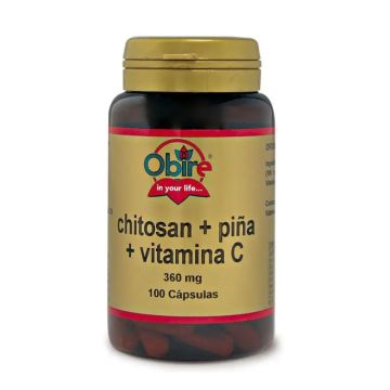 Obire Chitosan + Piña + Vit. C.  100 cápsulas