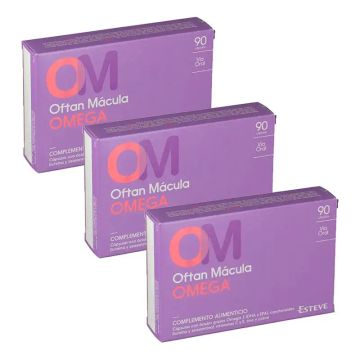 Oftan Mácula Omega Complemento Alimenticio, 3 x 90 Cápsulas