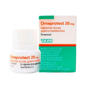 Omeprotect 20 mg Frasco, 14 cápsulas Gastrorresistentes