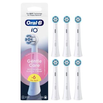Oral-B Io Gentle Care Cabezales Redondos De Recambio Originales Encias Sensible, 6 unidades