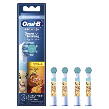 Oral-B Braun Kids Cabezales De Recambio Con Los Personajes De El Rey León DeDisney , 4 unidades