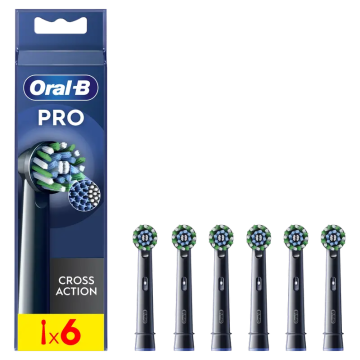 Oral-B Braun Recambio Cepillo Recargable Cross Action Negro 6 Ud