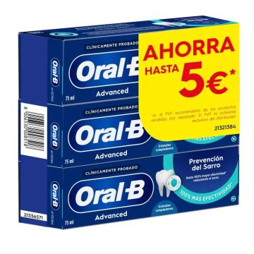 Oral-B Advanced Prevención del Sarro Triplo, 3x75ml