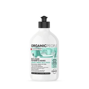 Organic People Líquido Ecológico Para Los Platos Del Bebé. Green Tea & Peach,500 Ml