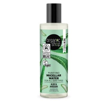 Organic Shop Agua Micelar Purificante Para Todo Tipo De Piel Aguacate Y Aloe DeOrganic Shop, 150 Ml