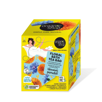 Organic Shop Bolsitas De Té De Baño De Flores Blooming Paradise, 3 X 50 G