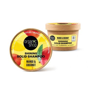Organic Shop Champú Sólido De Brillo Mango Y Coco, 60 G