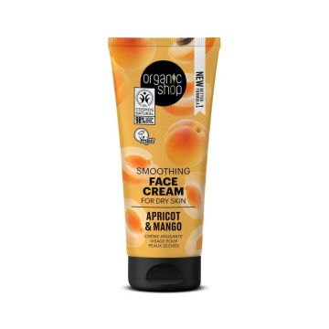 Organic Shop Crema Facial Ligera Diaria Para Piel Seca Albaricoque Y Mango DeOrganic Shop, 50 Ml