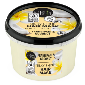 Organic Shop Mascarilla Para Todo Tipo De Cabello Franchipán Y Coco, 250 Ml