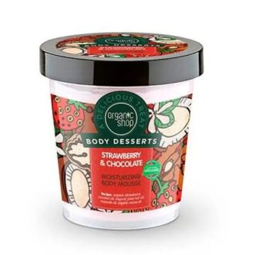 Organic Shop Mousse Corporal Hidratante Fresa Y Chocolate 450Ml