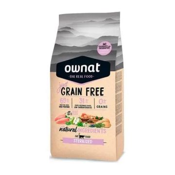 Ownat Just Feline Adult Sterilized Grain Free 8Kg, pienso para gatos