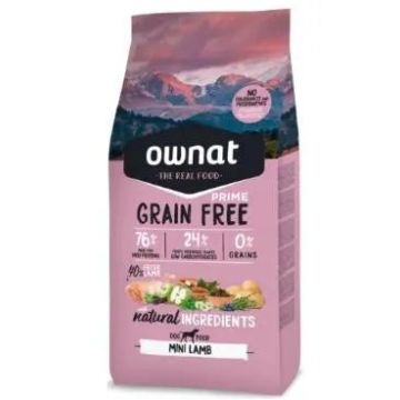 Ownat Prime Canine Adult Mini Grain Free Cordero 3Kg, pienso para perros