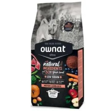 Ownat Ultra Canine Adult Medium Cordero Arroz 3Kg, pienso para perros