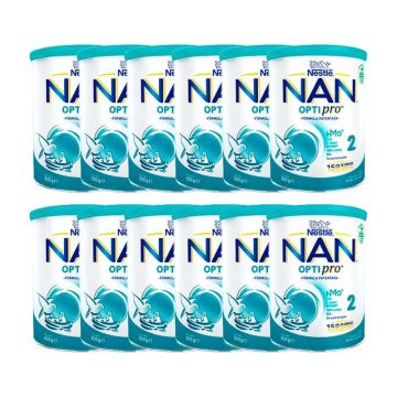 Nestlé Nan Optipro 2 Leche de Continuación, 12X800 gr