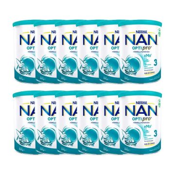 Nestlé Nan Optipro 3 Leche de Crecimiento, 12X800 gr