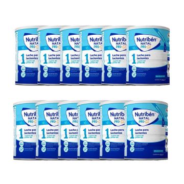 Nutriben Leche Natal Pro-Alfa Leche de Inicio, pack 12 X 800 gr