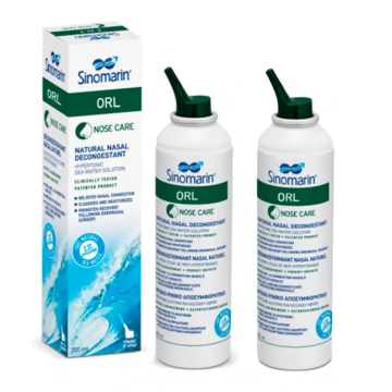 Sinomarin Pack 2 unidades Orl Descongestionante Nasal, 200 Ml