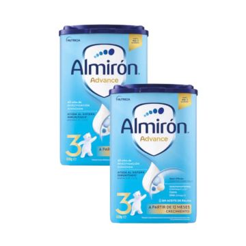 Pack 2 X Almirón Advance 3, Leche de Crecimiento en Polvo para Bebé desde los 12Meses, 800g