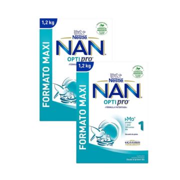 Nestlé Nan Optipro 1 Leche de Inicio, 2X1200 gr