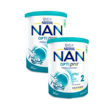 Nestlé Nan Optipro 2 Leche de Continuación, 2X800 gr
