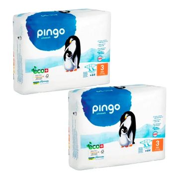 Pingo Pañal Ecológico Talla 3 Midi, Pack 2 X 44 Unidades