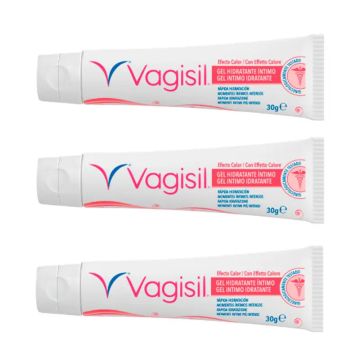 Pack 3 Vagisil Gel Hidratante Intimo Efecto Calor, 30gr