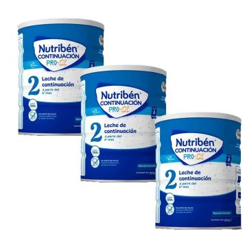 Nutriben Leche Continuacion Pro-Alfa 2, pack 3 X 800 gr