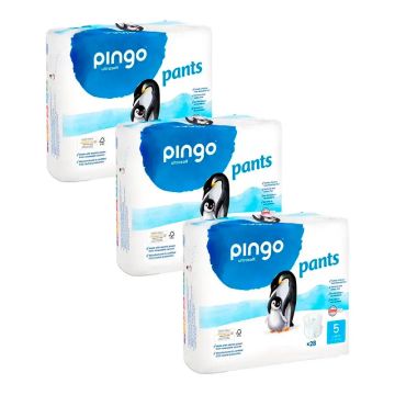 Pingo Pañal Braguitas Ecológicas Talla 5, Pack 3 X 28 Unidades