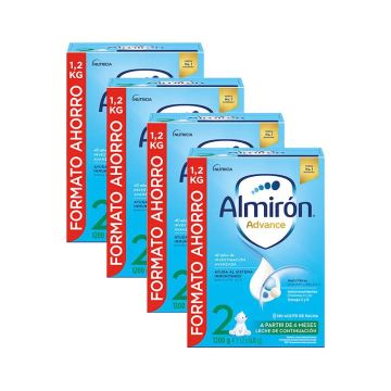 Pack 4 X Almirón Advance 2 Leche de Continuación en Polvo, 1200g