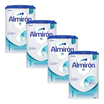 Pack 4 X Almirón AR 1, Leche de Fórmula para Bebé Anti Regurgitación, desdePrimer Día, 800g