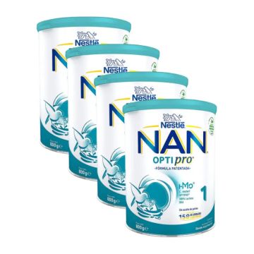 Nestlé Nan Optipro 1 Leche de Inicio, 4X800 gr