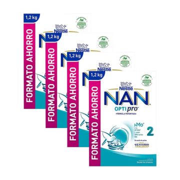 Nestlé Nan Optipro 2 Leche de Continuación, 4X1200 gr